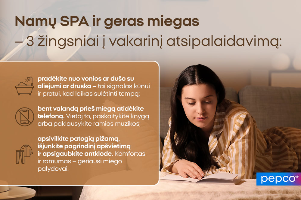 Namų SPA ir geras miegas – 3 žingsniai į vakarinį atsipalaidavimą: 
