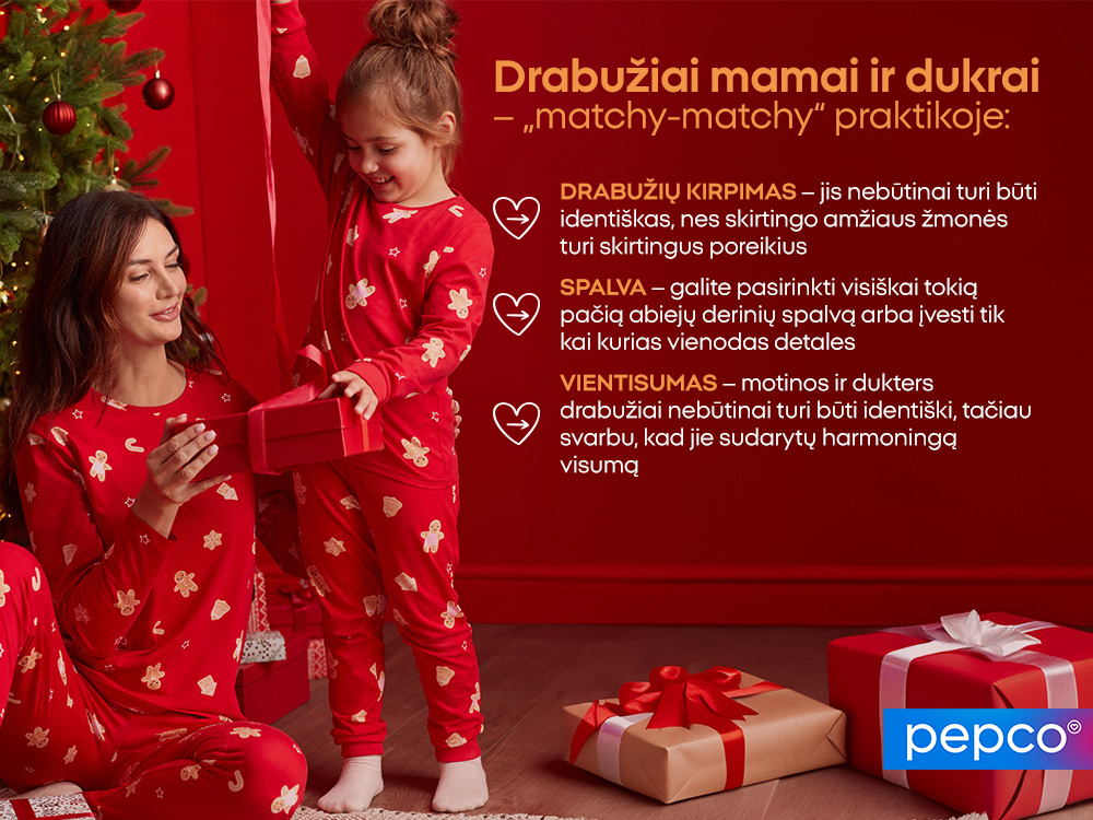 Drabužiai mamai ir dukrai – „matchy-matchy“ praktikoje