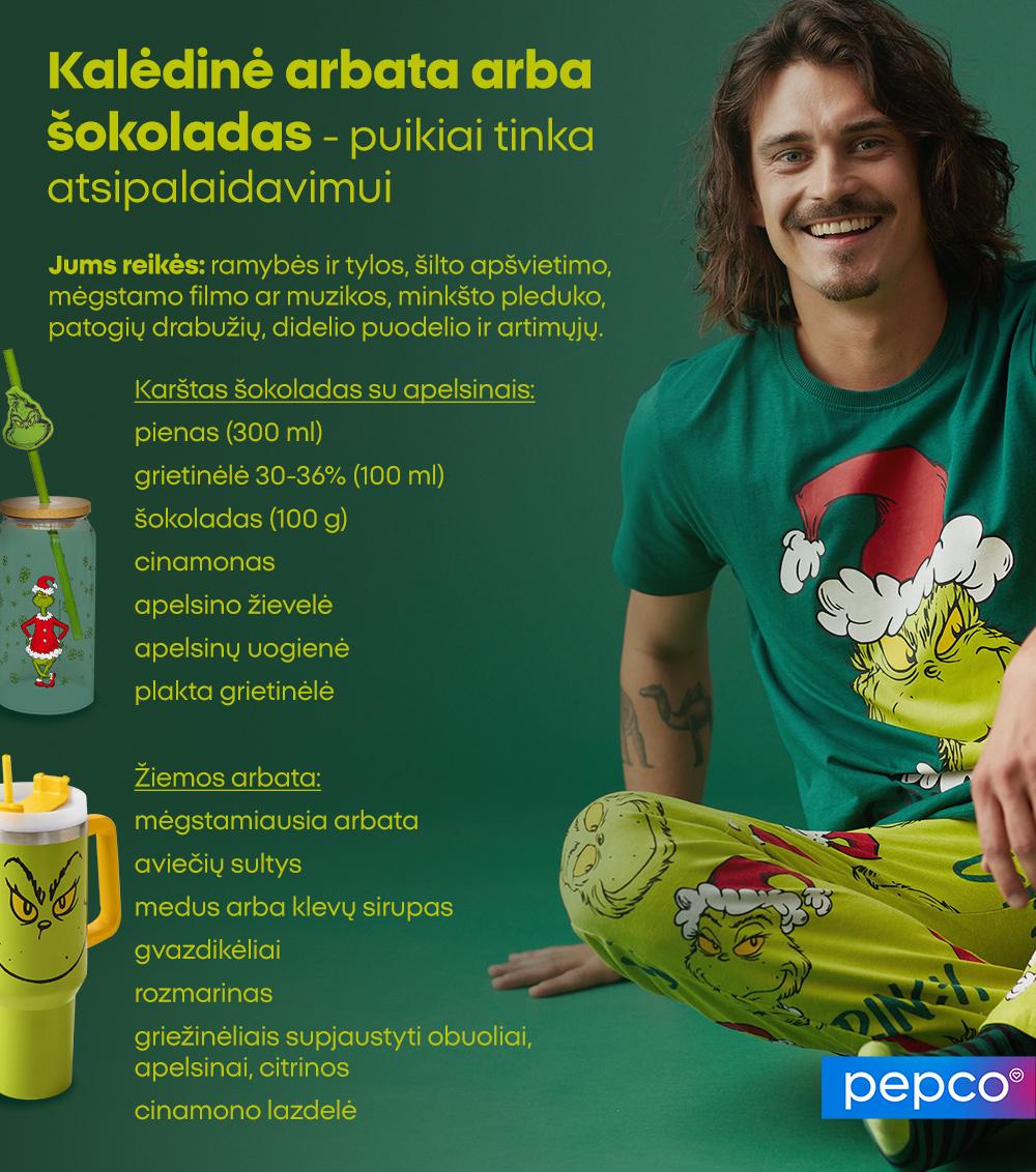 Kalėdinė arbata arba šokoladas - puikiai tinka atsipalaidavimui
