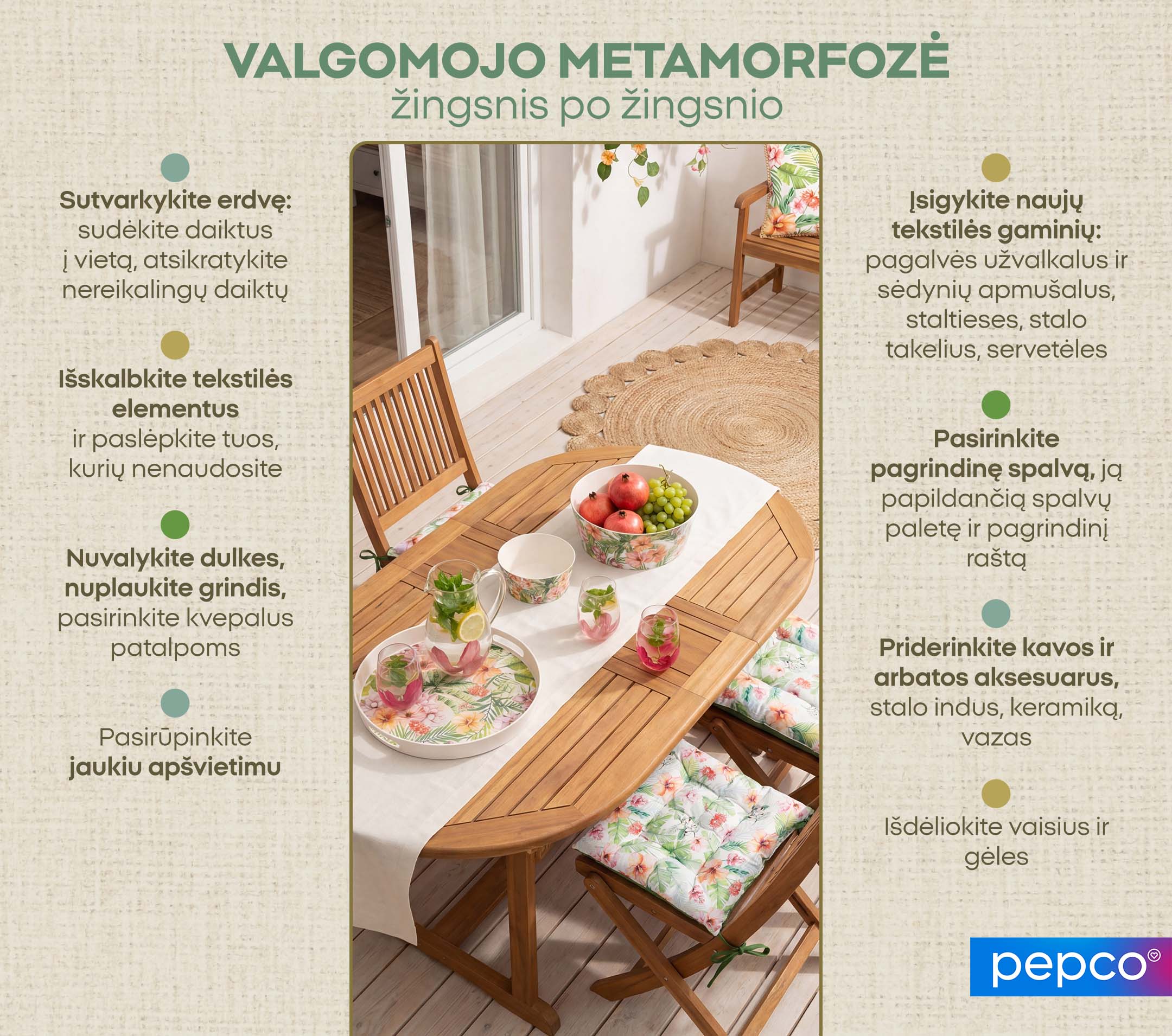 VALGOMOJO METAMORFOZĖ žingsnis po žingsnio 